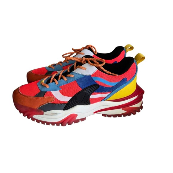 Javi Hero Mens Size 12 Chunky Sneakers Shoes Colorful Bold Urban Inspired - Picture 2 of 7